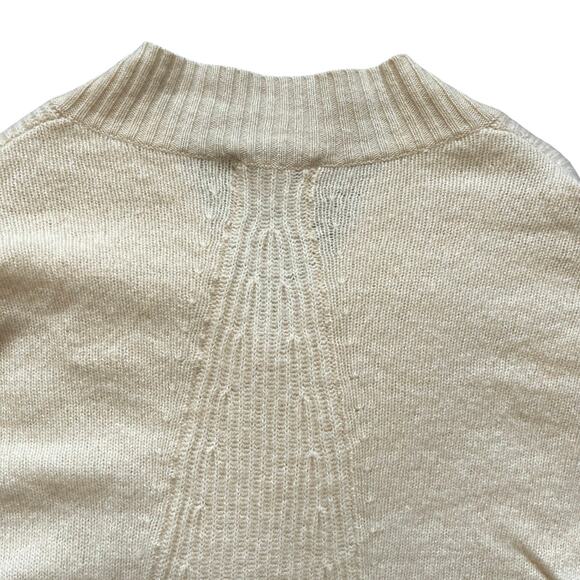 White + Warren Womens Cashmere Sweater Cream V-Neck Size Medium - Picture 9 of 12